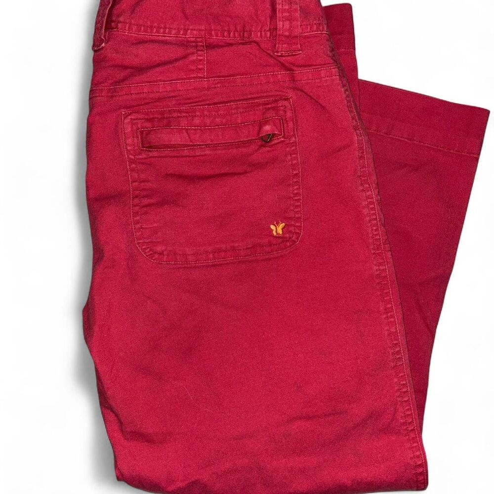 Aeropostale Women's Red and Burgundy Trousers